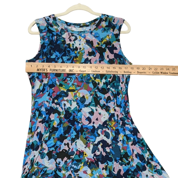 4/$25 LOGO layers summer multi color top sleeveless high low size medium - Picture 4 of 7